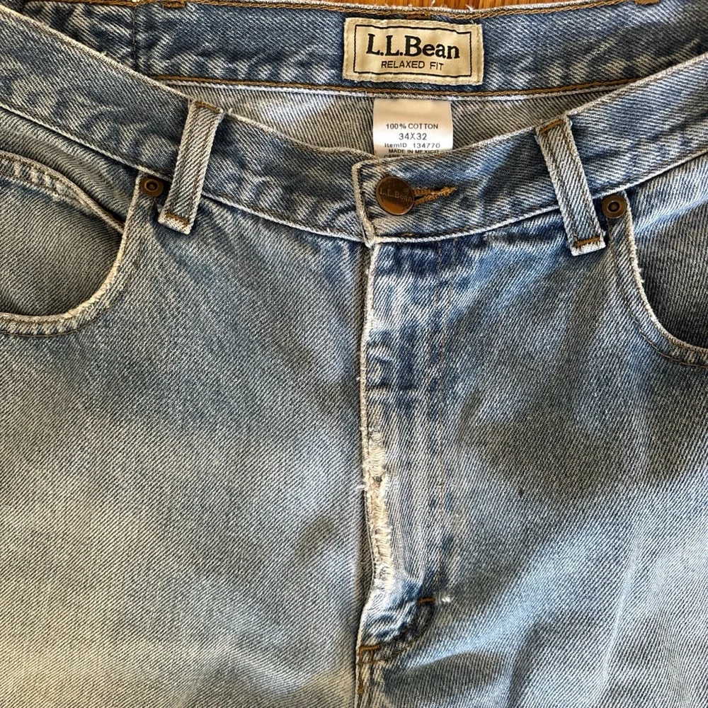 L.L. Bean Jeans Men's Size 34x32 Blue Relaxed Fit 100% Cotton Vintage Denim